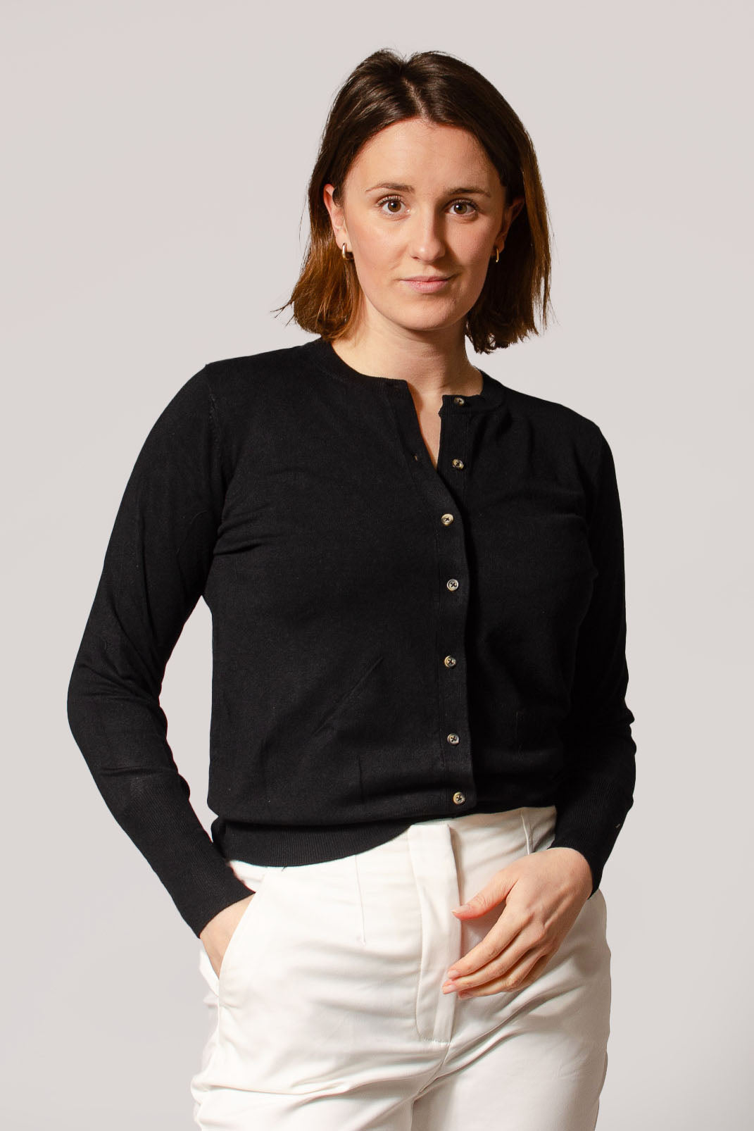 Round Neck Button Down Cardigan – Secret Label