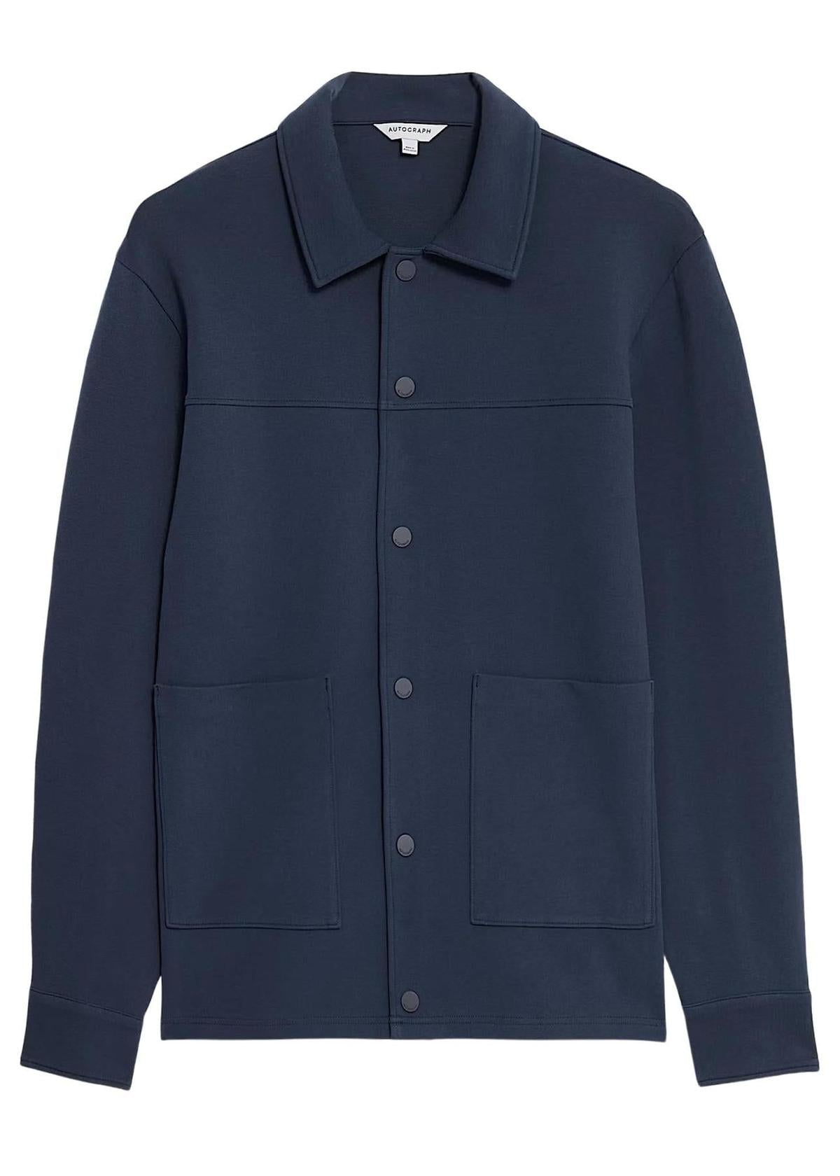 Autograph Navy Cotton Rich Jersey Overshirt – Secret Label