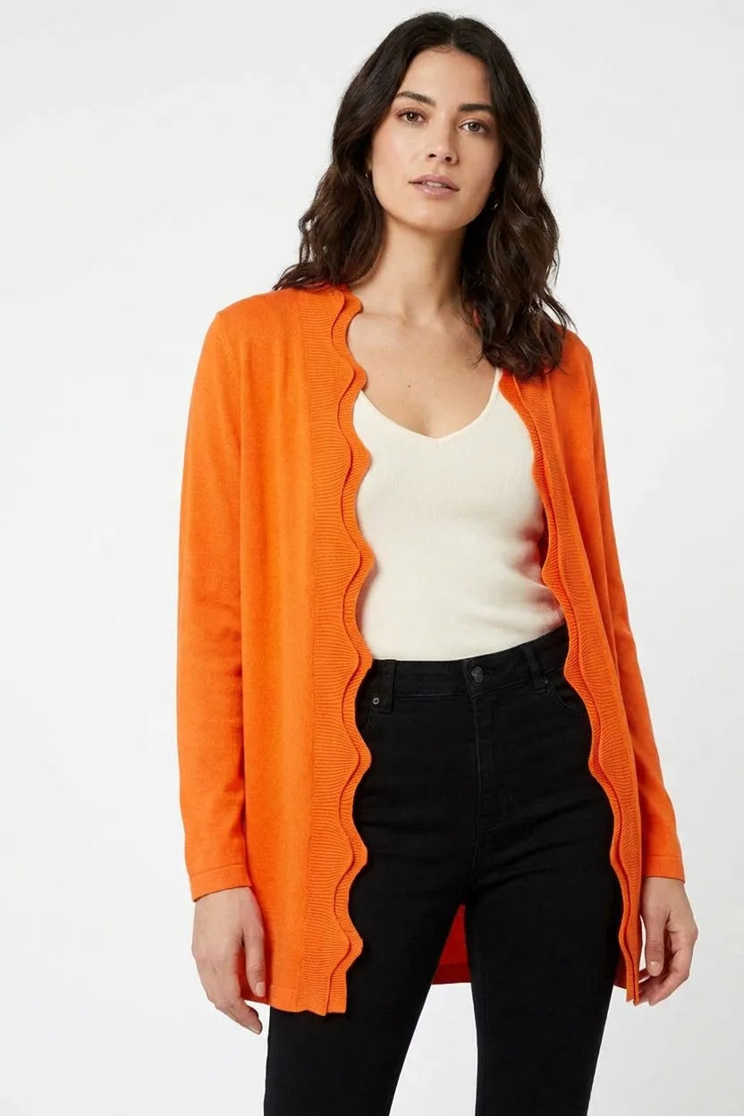 Scallop Edge Longline Cardigan – Secret Label