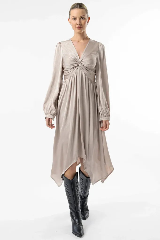 Champagne Satin Empire LIne Dress Secret Label Champagne Satin Empire LIne Dress Secret Label