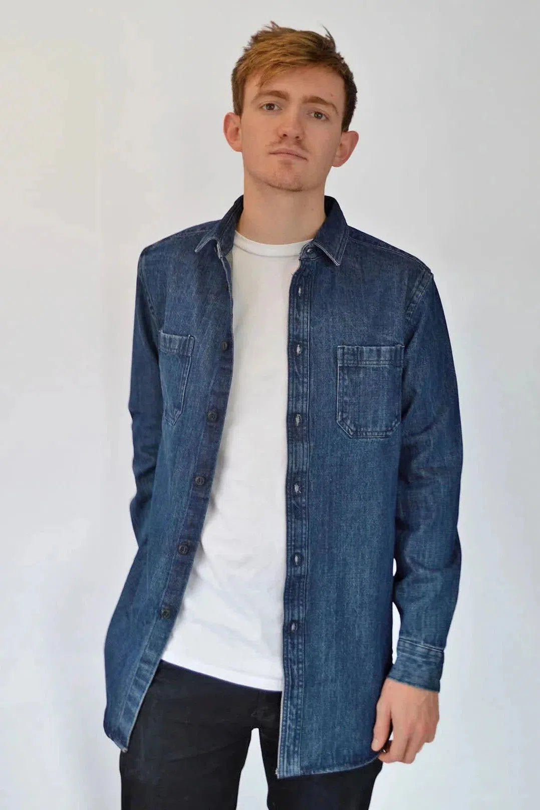 ASOS Denim Shirt Jacket Chequered Back Secret Label