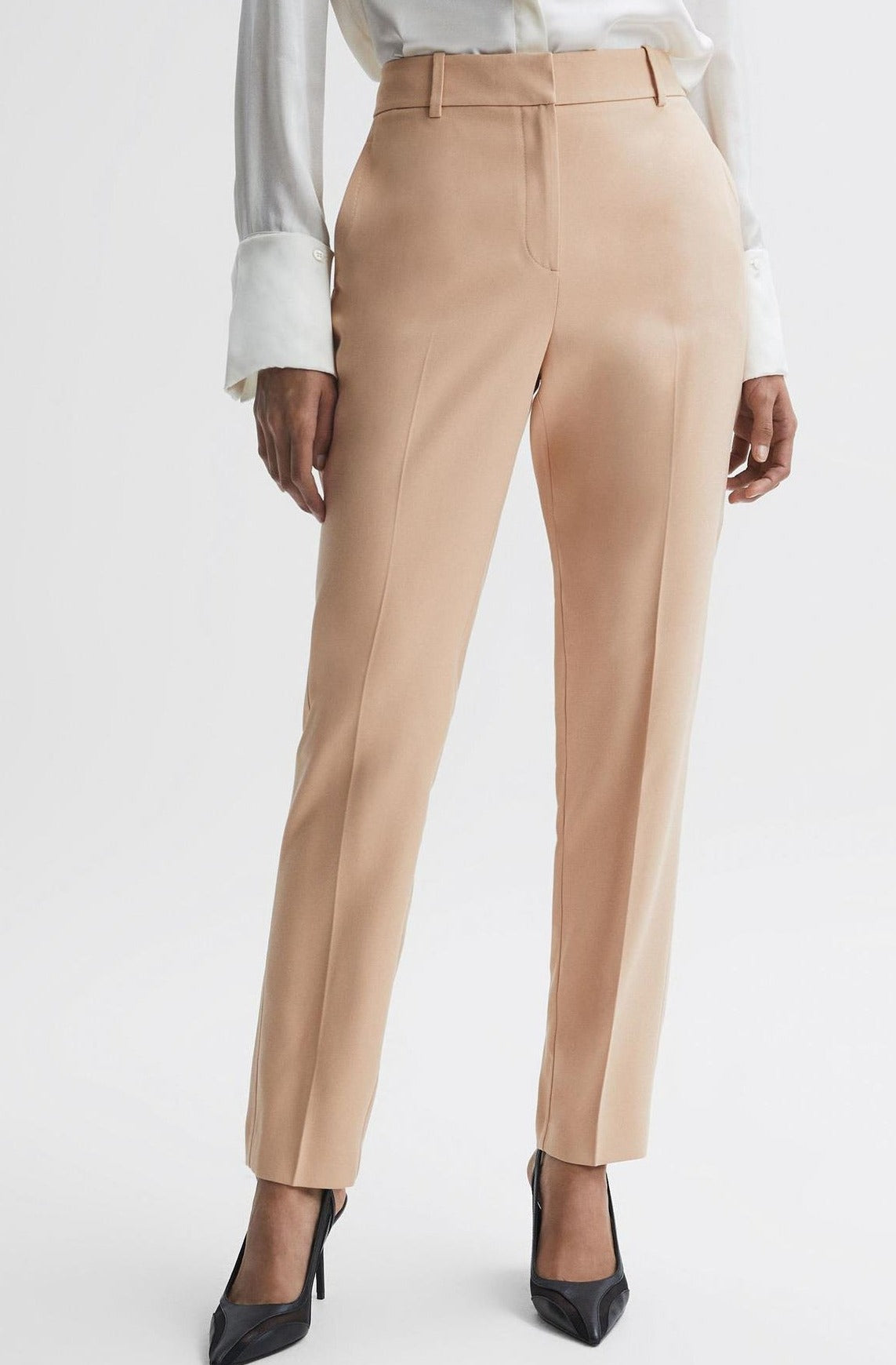 'Ember' Slim Fit High Rise Trousers