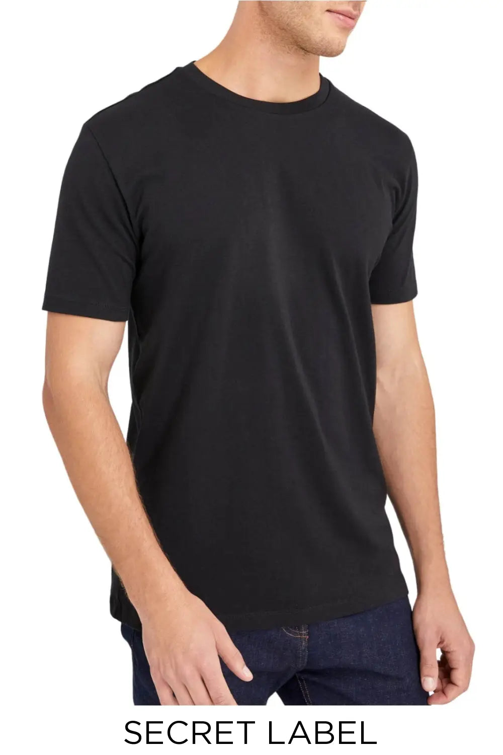 Secret Label Crew Neck Slim Fit T Shirt Black / XS / Regular