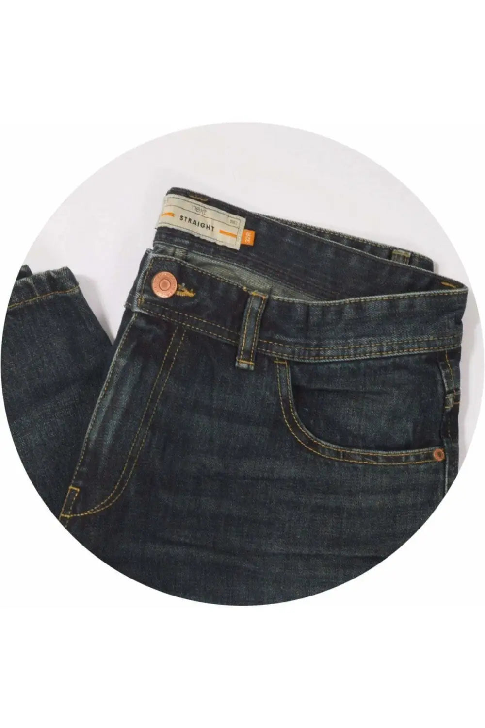 Next Ex Next Dark Indigo Straight Leg Jeans | Secret Label
