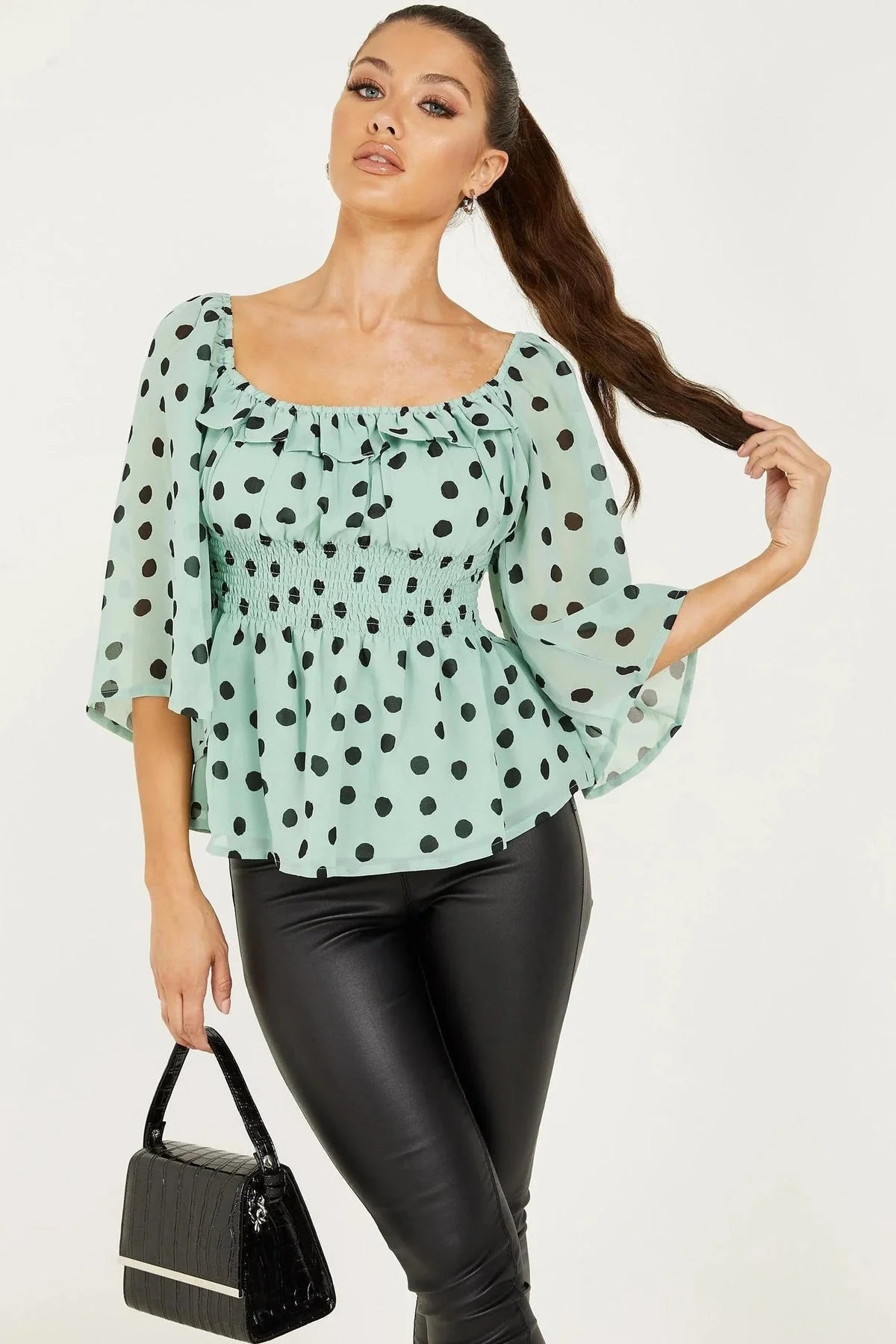 22912 Polka Dot Chiffon Blouse main image 0