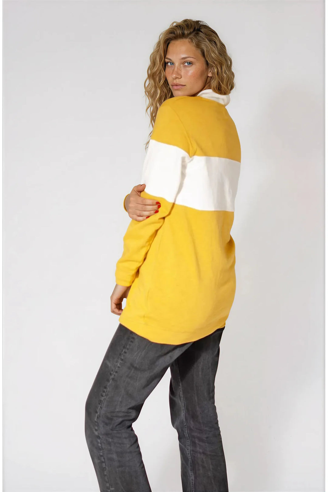 Womens Stripe Rugby Top-Secret Label