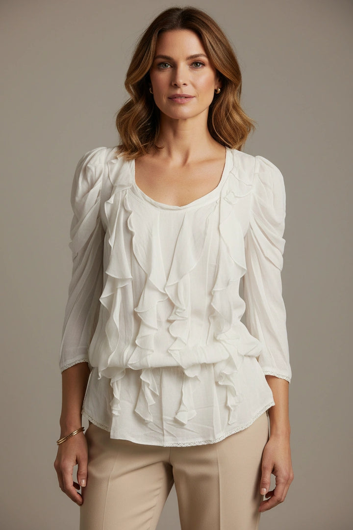 Silky Ruffle Blouse