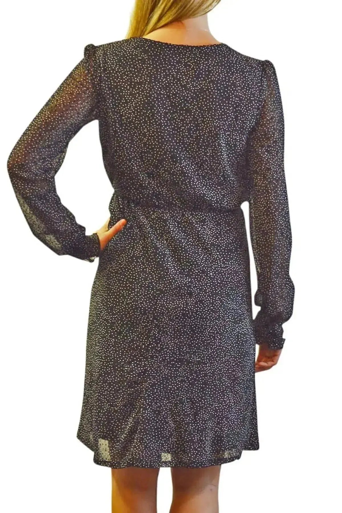 Chiffon Spot Wrap Dress Secret Label