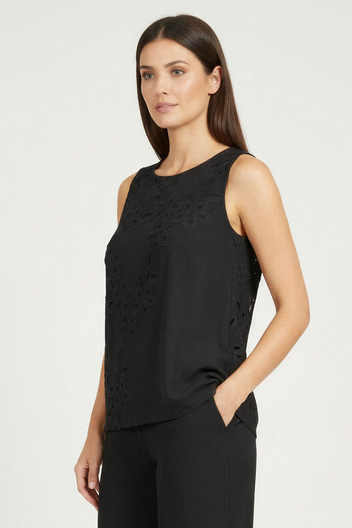 Floral Applique Sleeveless Top