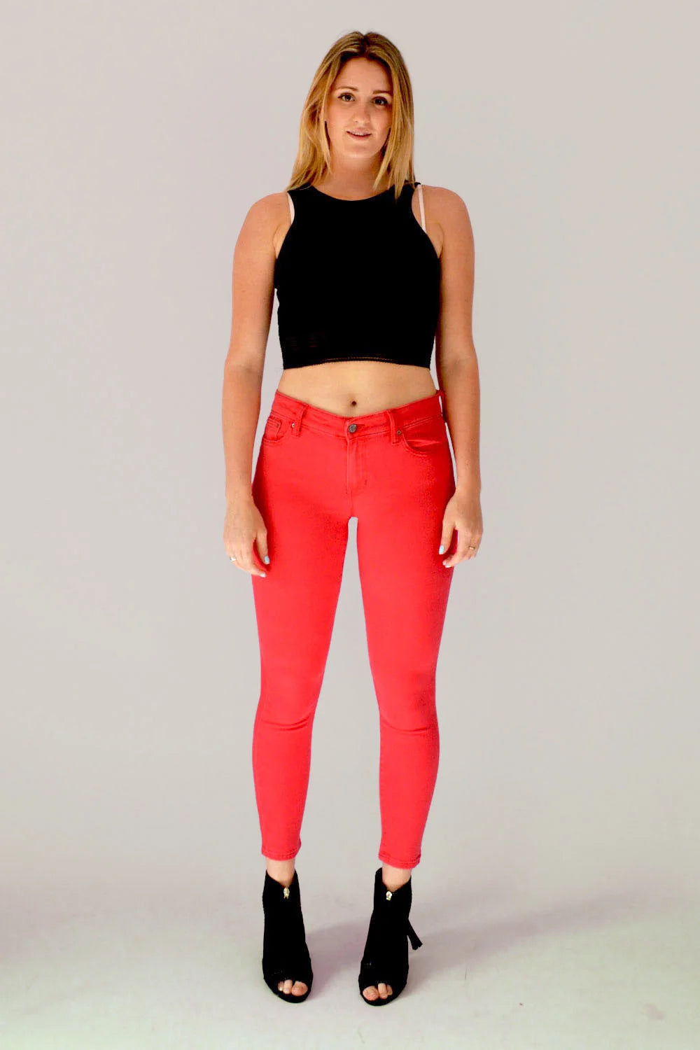 GAP Skinny Ankle Grazer Jeans Red / 6 / Reg
