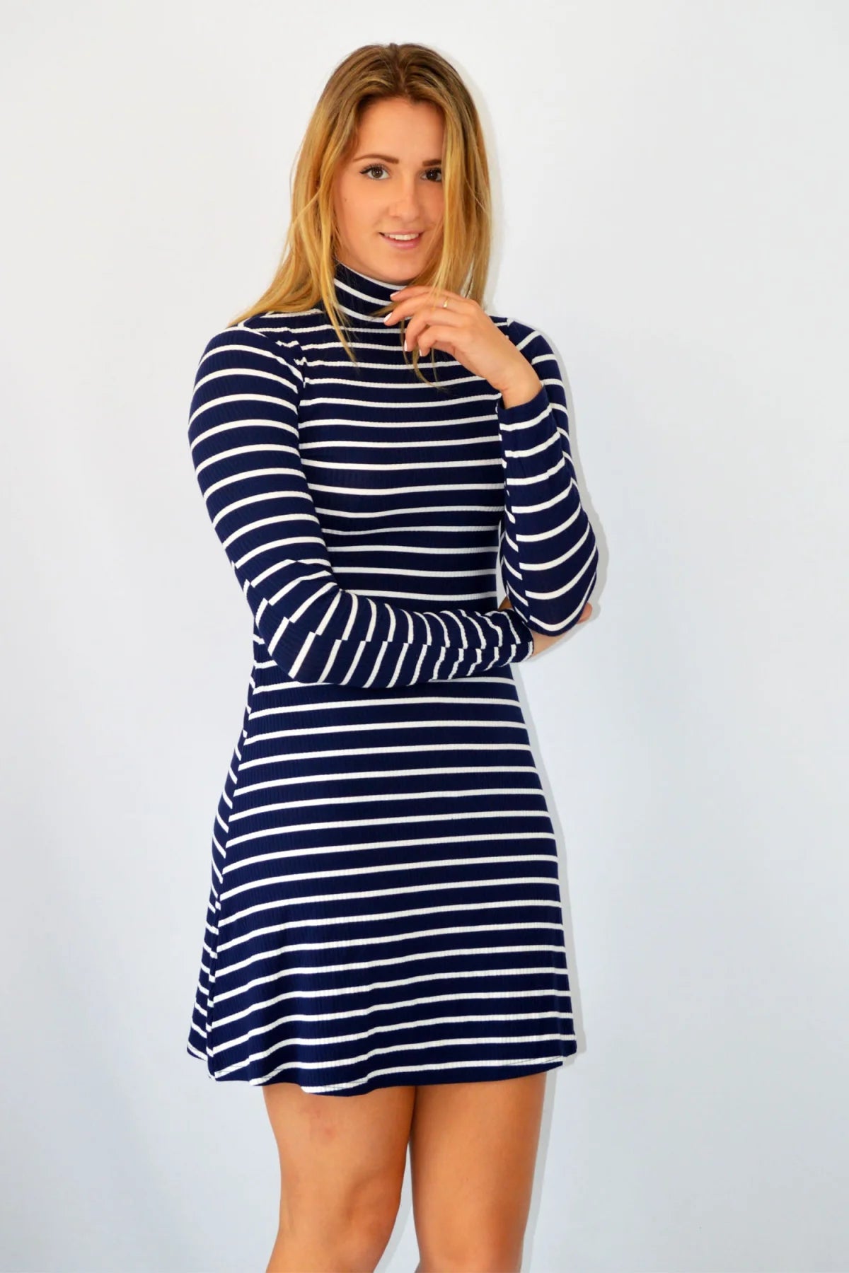 Urban Outfitters Striped Ribbed Polo Dress