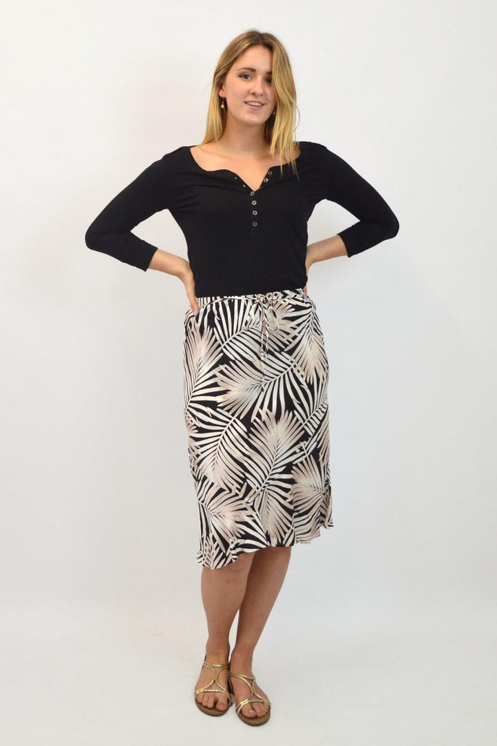 Palm Print Skirt