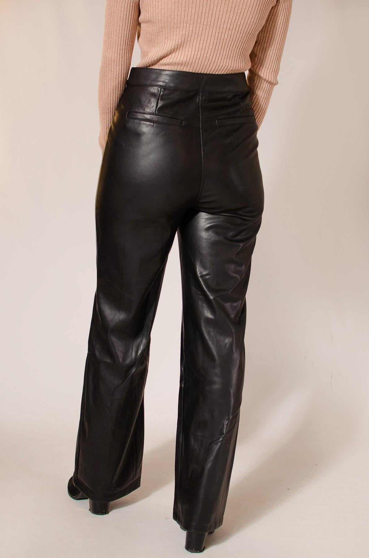 NICOLE　SHEEP LEATHER WIDE TROUSERS NICOLE SHEEP LEATHER WIDE TROUSERS