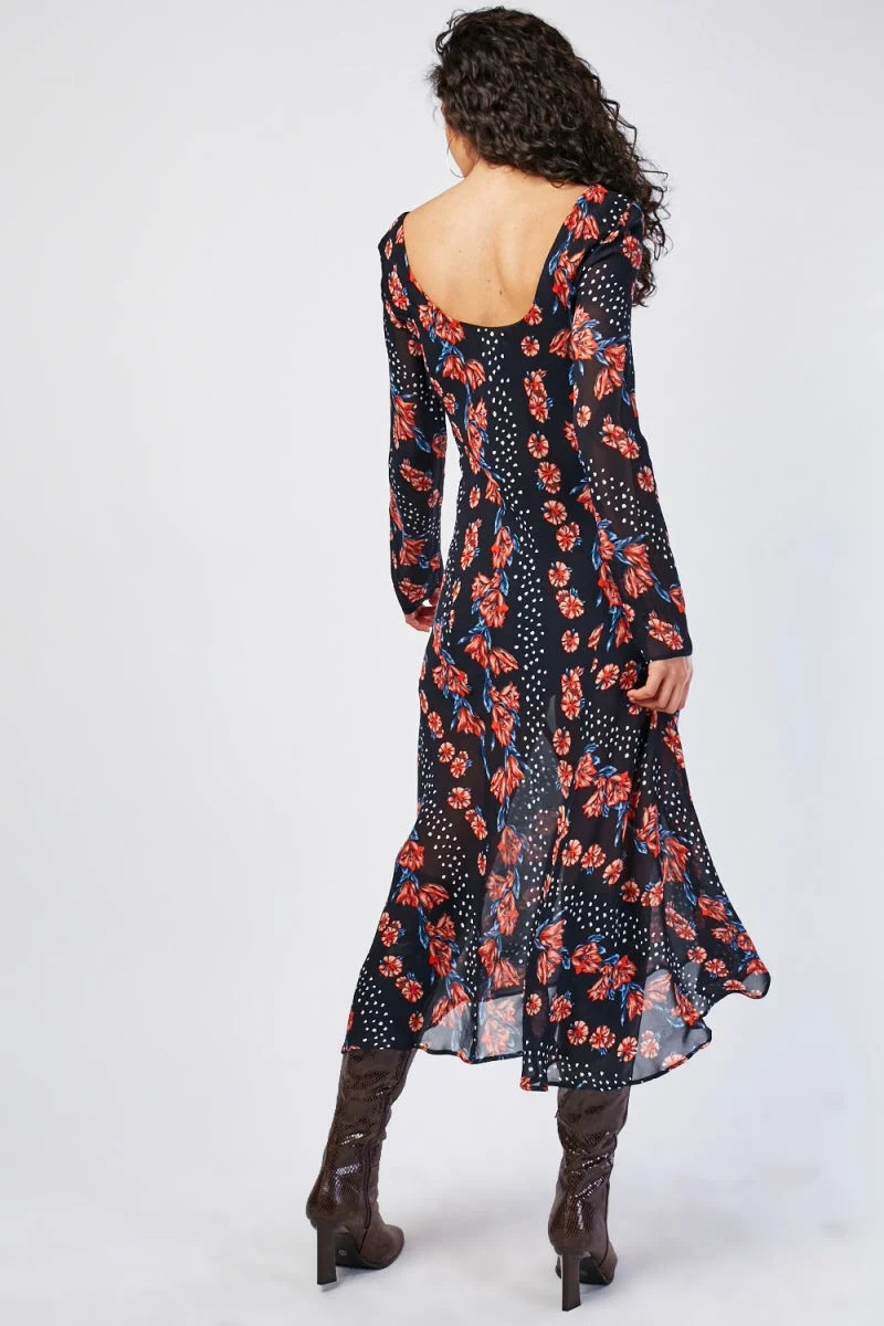 Topshop Floral Midi Maxi Dress Secret Label