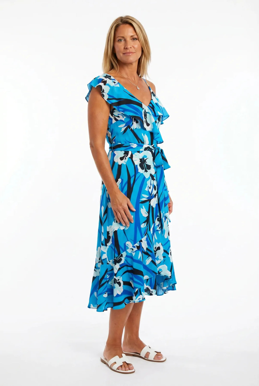 Blue Floral Strappy Dress Secret Label Blue Floral Strappy Dress Secret Label