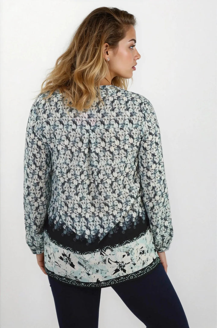 Border Print Tunic Top