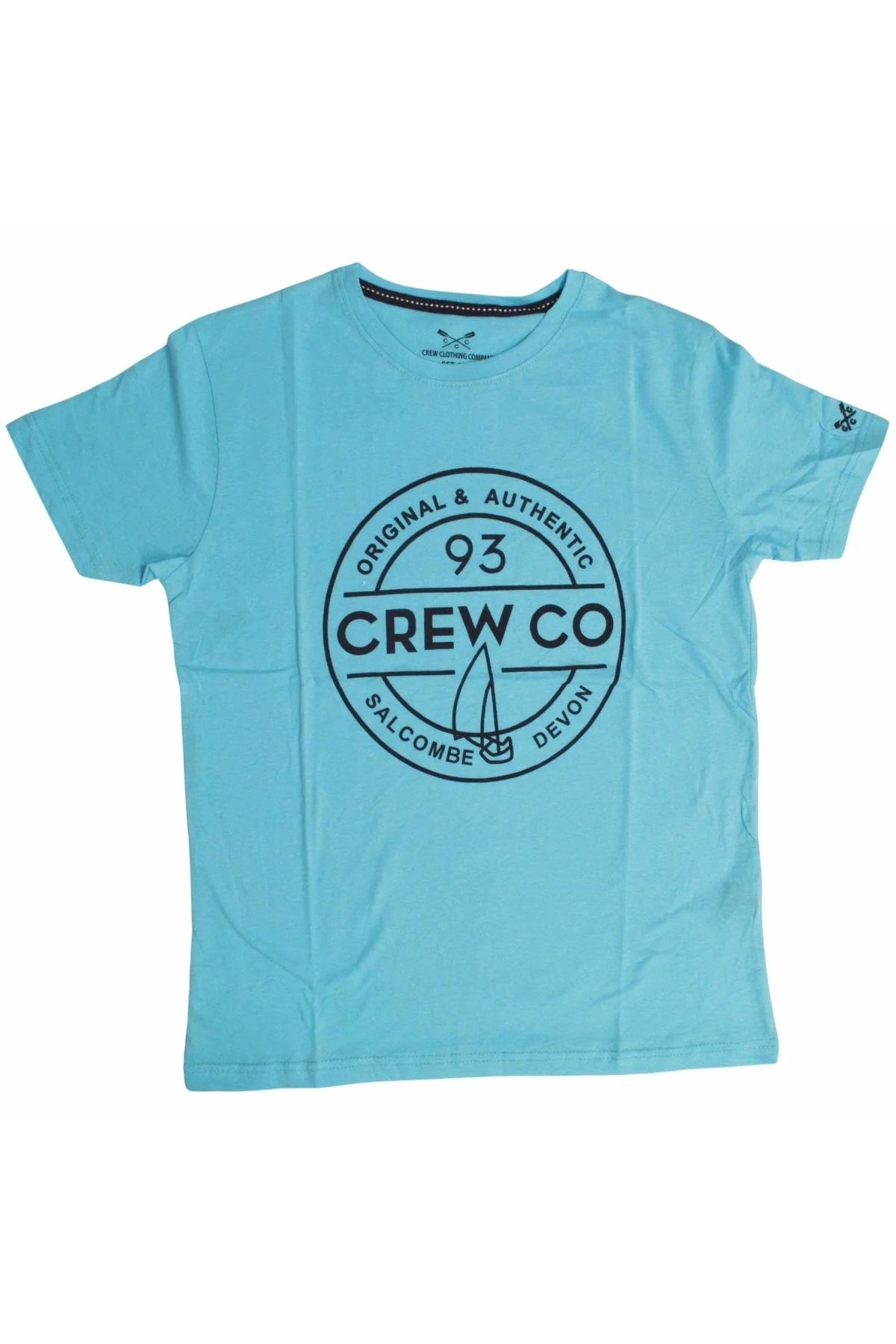 Crew Clothing Logo T Shirts Sky Blue (Original) / S