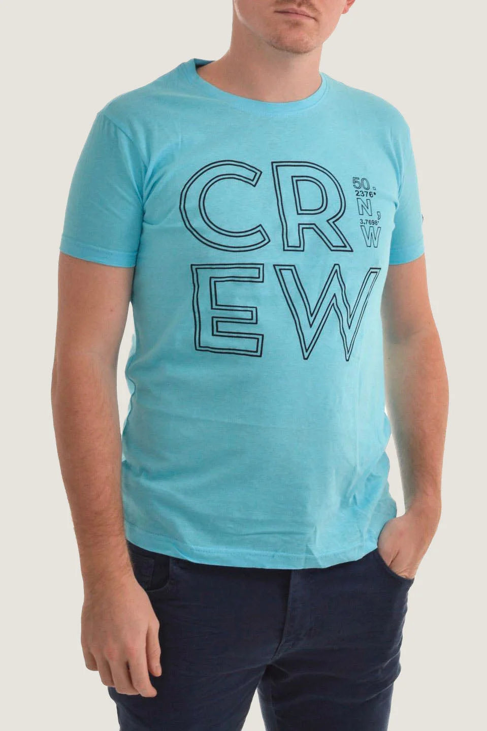 Crew Clothing Logo T Shirts Sky Blue (Degrees) / S