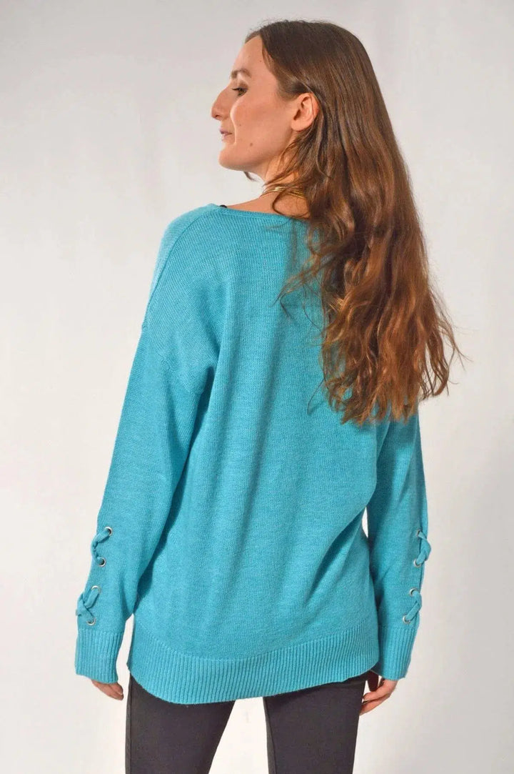 Criss Cross Sleeve Jumper-Secret Label