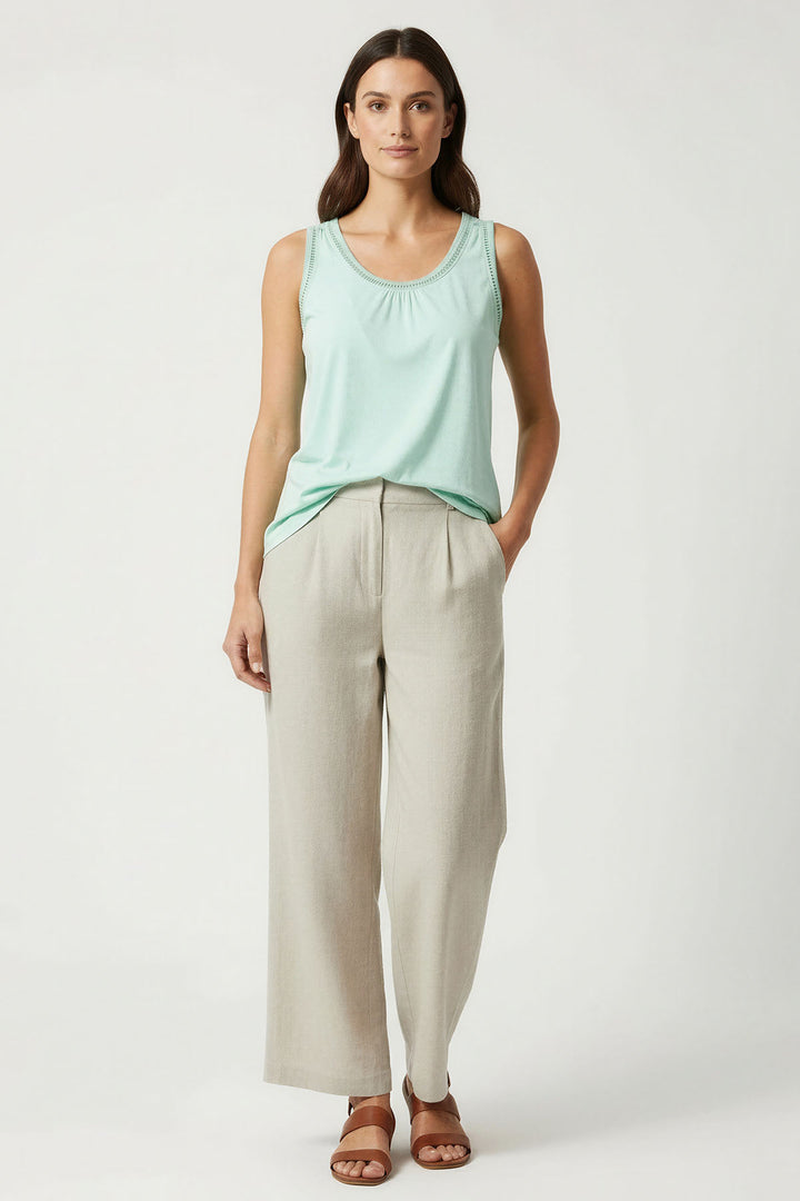 Sleeveless Scoop Neck Jersey Top