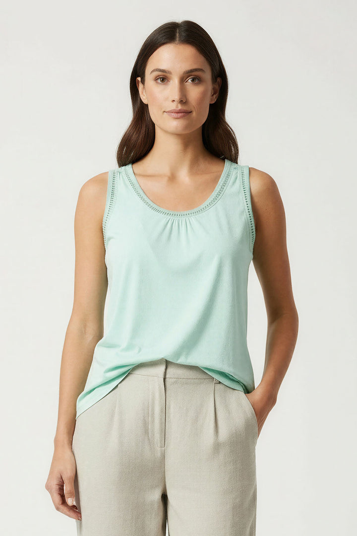 Sleeveless Scoop Neck Jersey Top