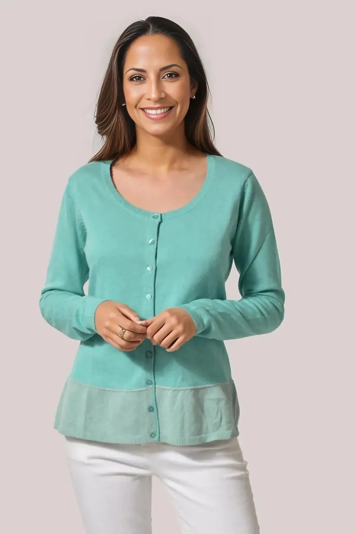 Pale 2025 green cardigan