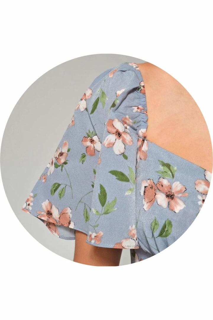 Boohoo Floral Wrap Midi Dress