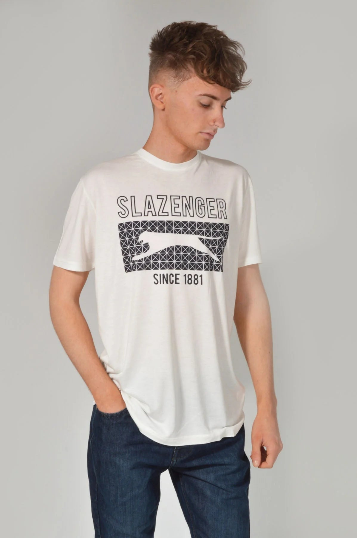 Slazenger Vintage Style Graphic T-Shirt White / S