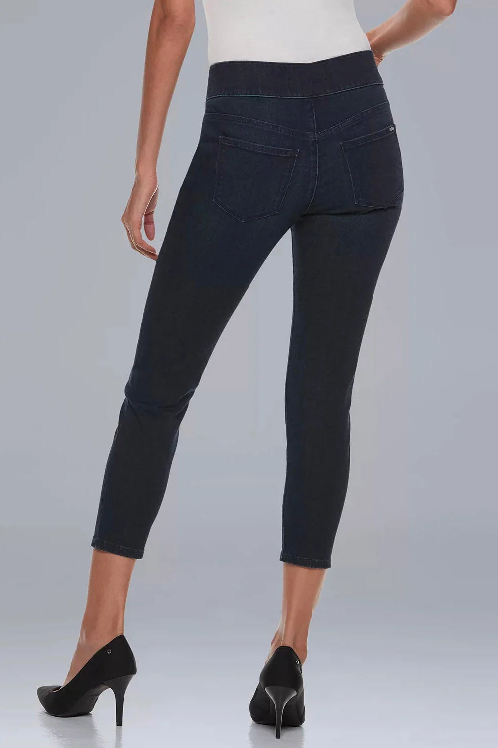 Indigo Denim Stretch Capri Crop Jeggings