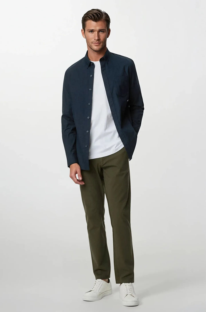 Navy Pure Cotton Oxford Shirt