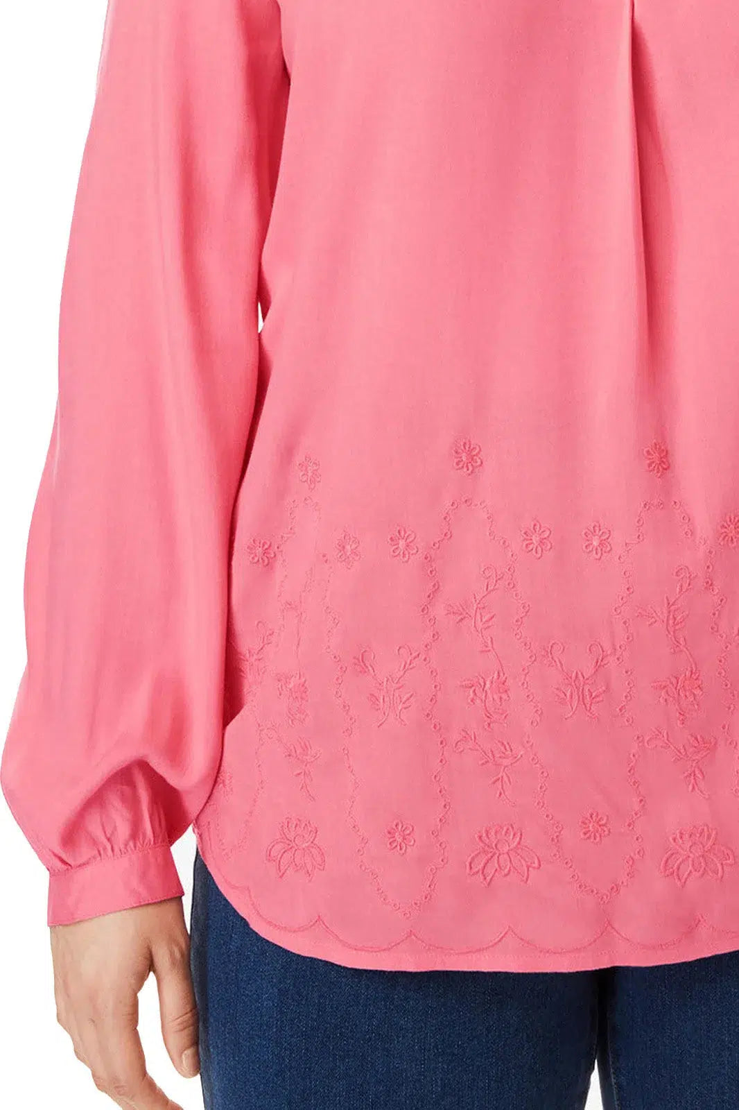 Woman Within Embroidered Tunic Blouse