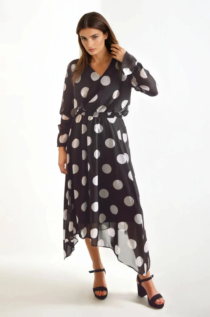 Polka Dot Hanky Hem Dress