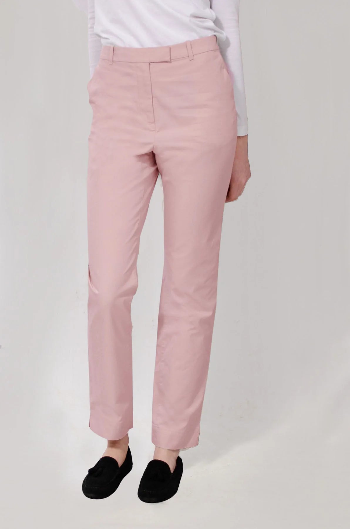 M&S Straight Leg Chino Trousers Pink / 10 / Short