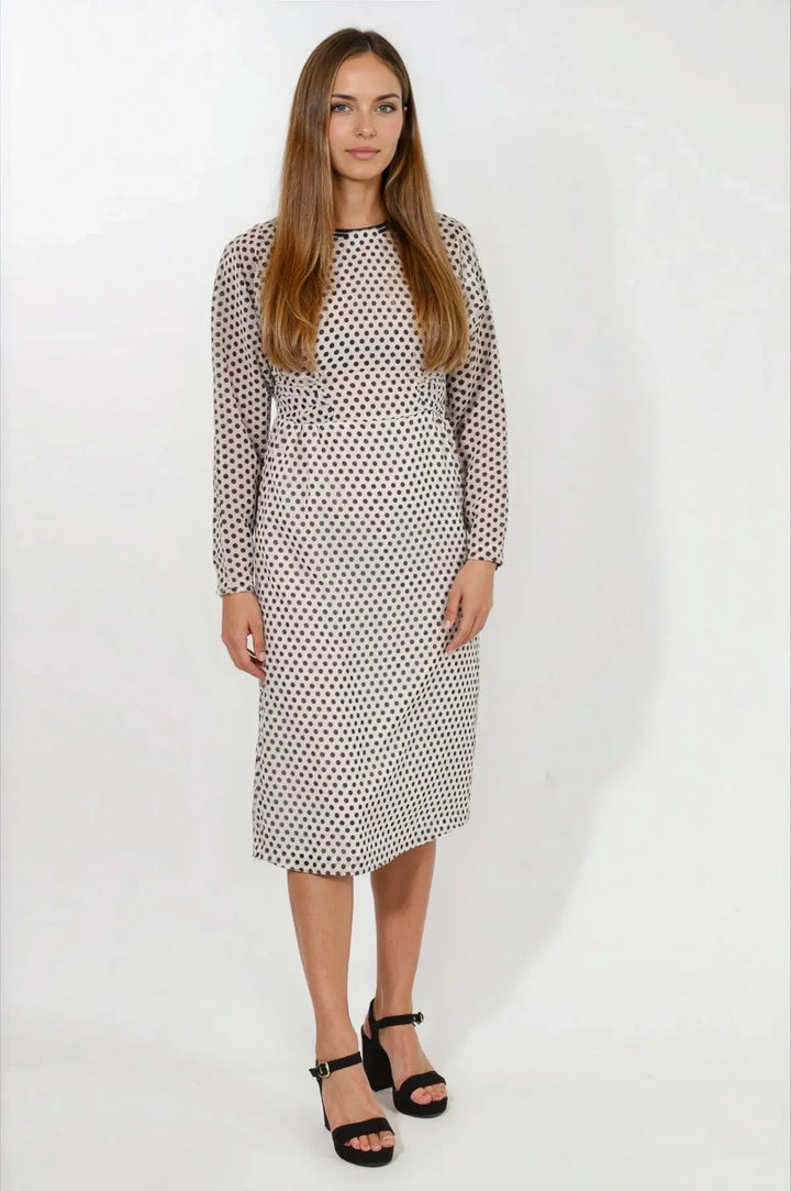 Havren Polka Dot Midi Dress