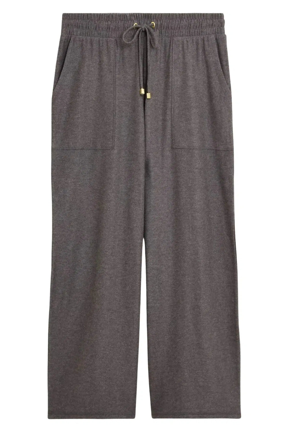 Wide Leg Cropped Jersey Pants-Secret Label
