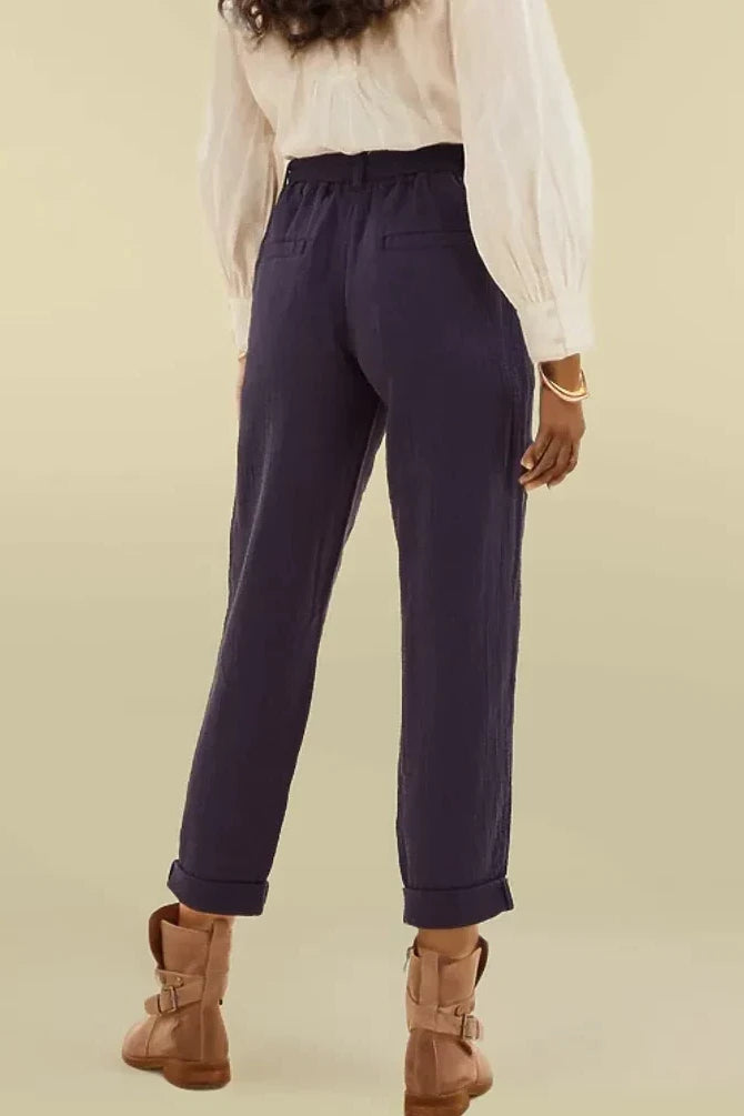 Cotton ankle 2025 grazer trousers