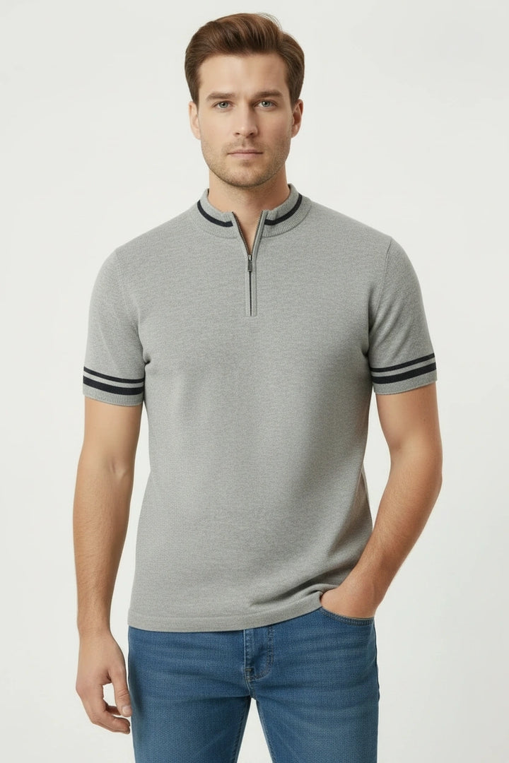Ryder Cycle Zip Neck Knit Top