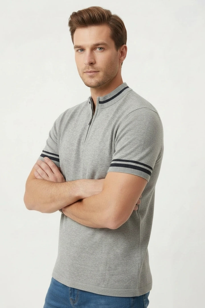 Ryder Cycle Zip Neck Knit Top