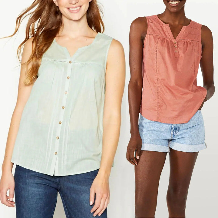 Mantaray Sleeveless Light Cotton Blouse