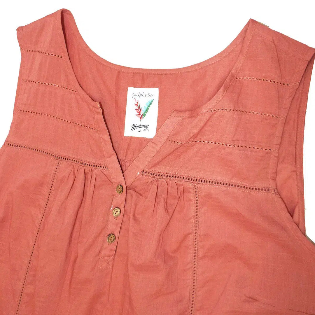 Mantaray Sleeveless Light Cotton Blouse