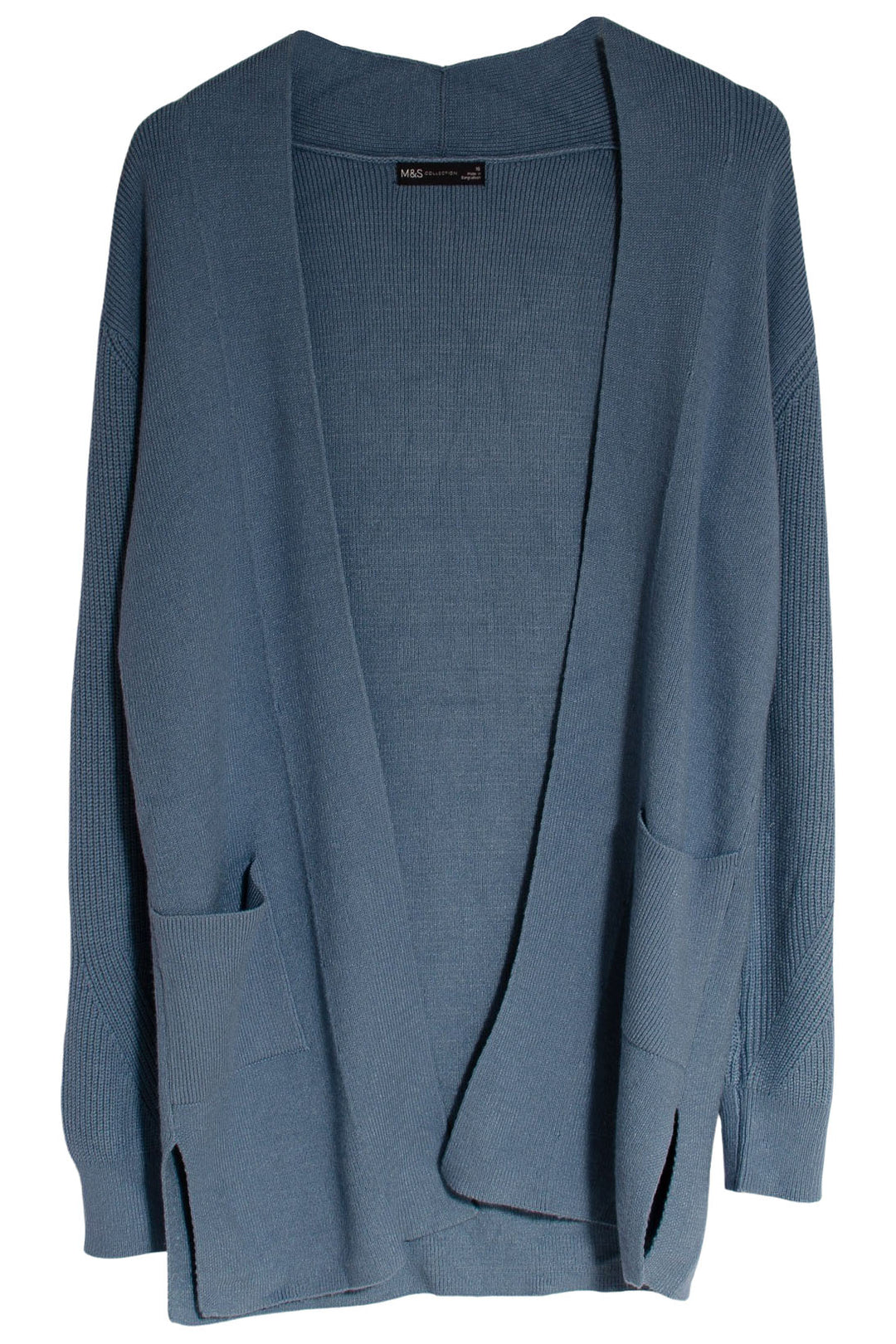 Open Front Ribbed Longline Cardigan