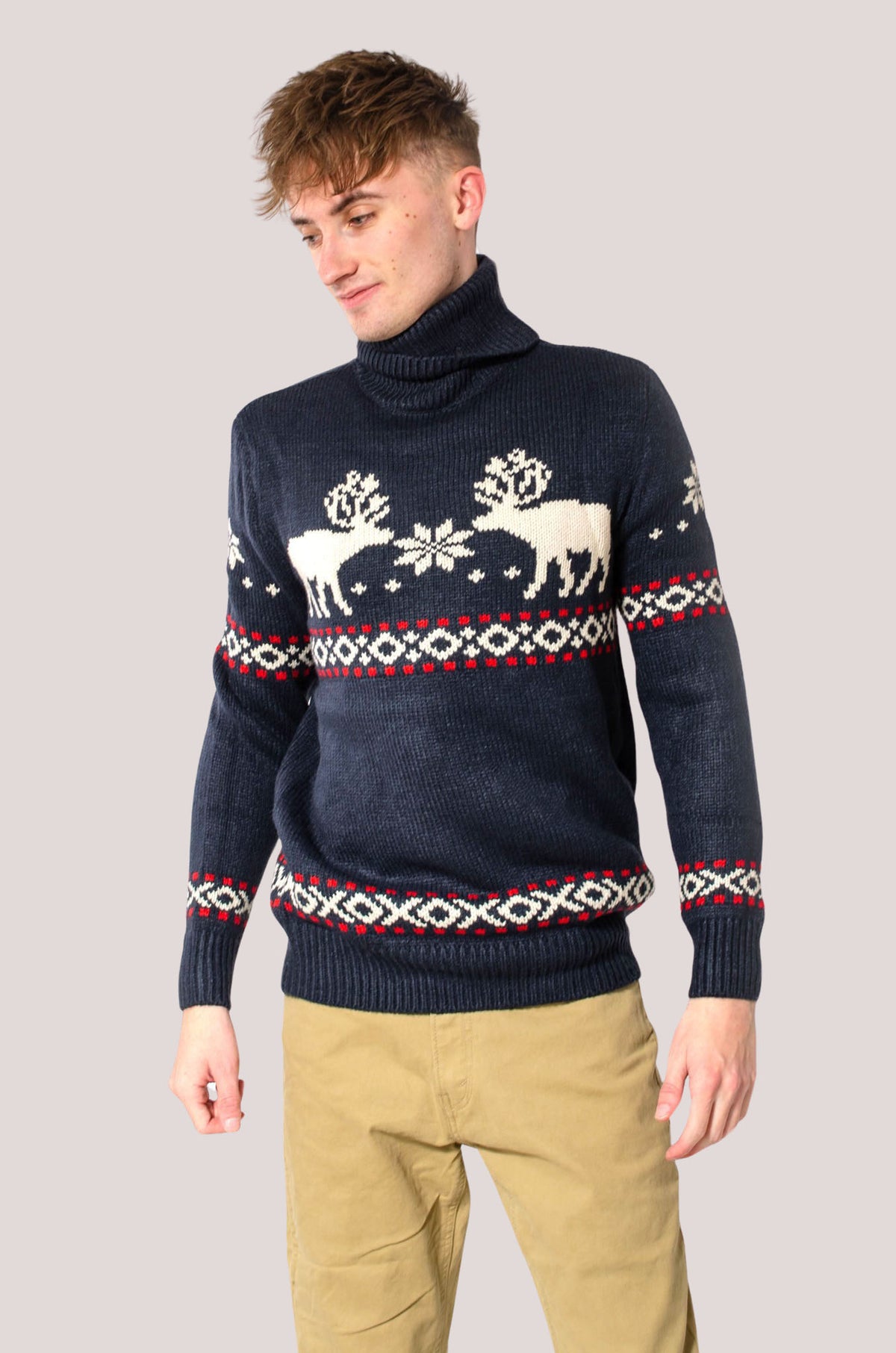 Christmas Nordic Roll Neck Jumper