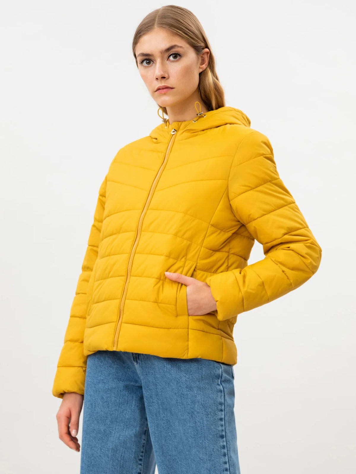 Zara Lefties Puffer Jacket Yellow / L