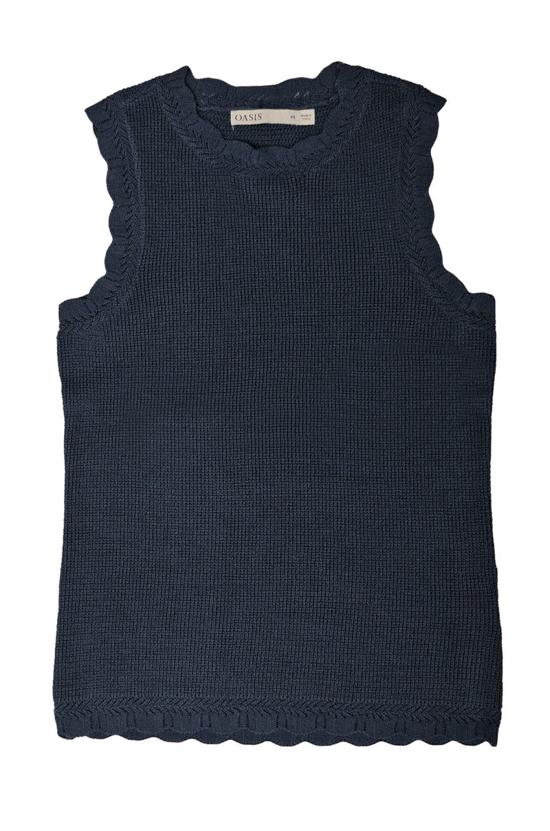 Oasis Scallop Edge Knit Vest Top