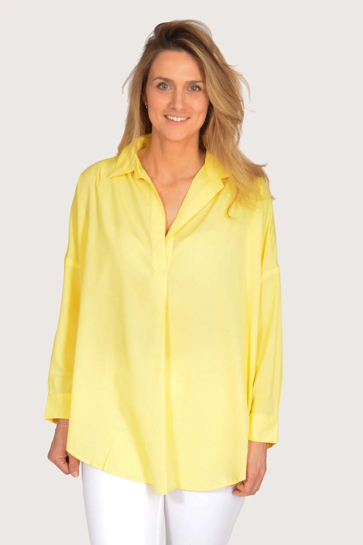 French Connection Popover Oversized Silky Shirt