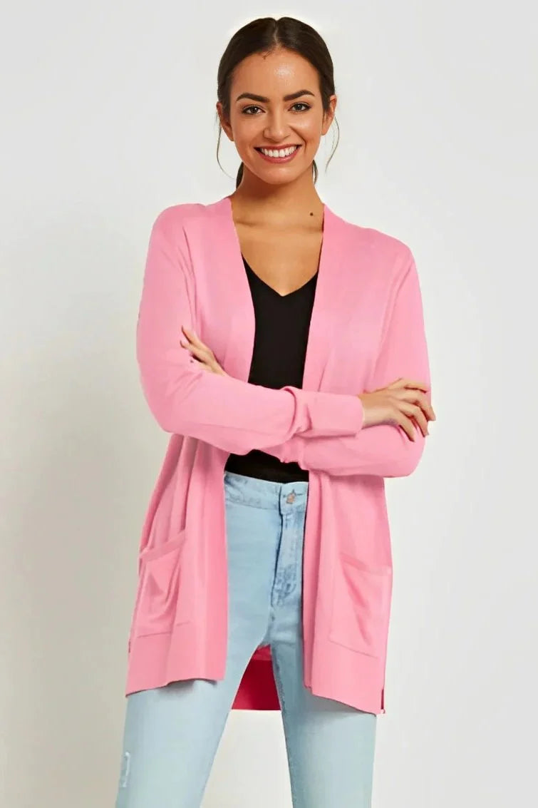 Light pink sales open front cardigan