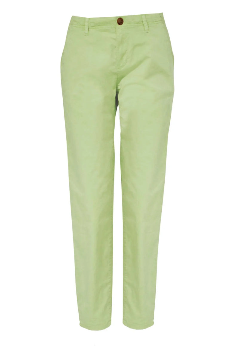 Esprit Stretch Cotton Chino Trousers Lime / 8 / Reg