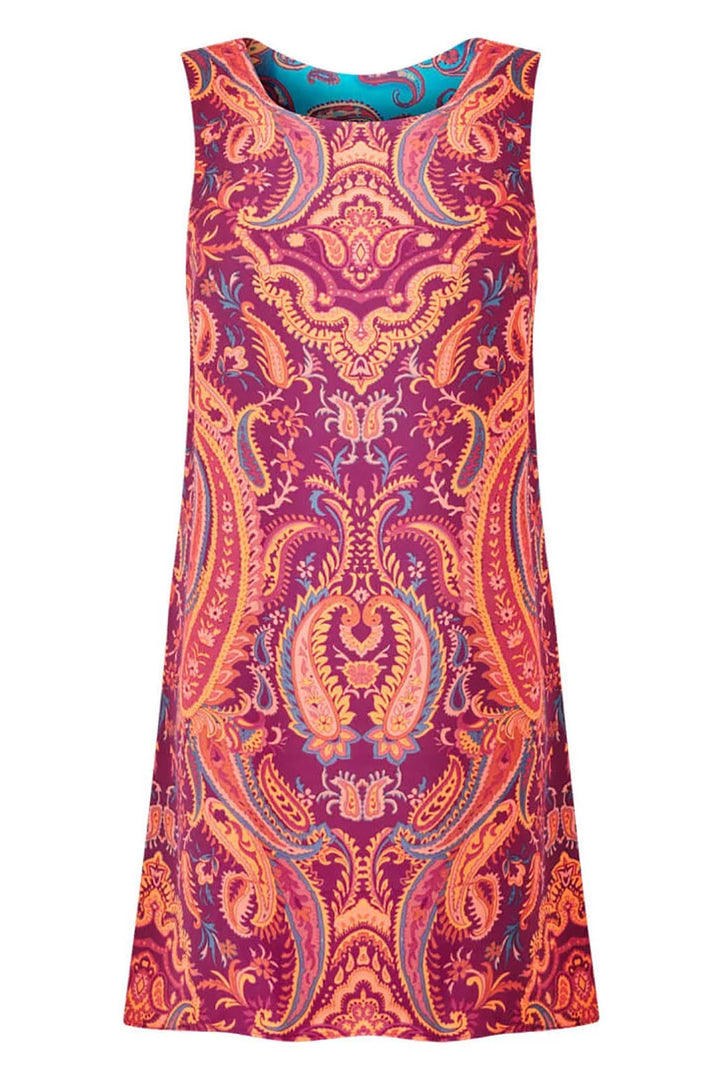 Pink Mix Reversible Vibrant Paisley Print Tunic