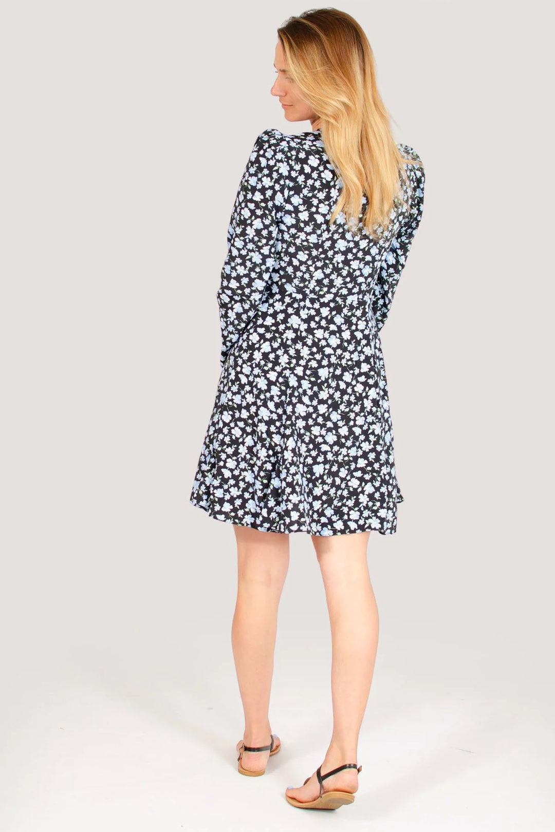 Blue Floral Skater Dress Secret Label Blue Floral Skater Dress Secret Label