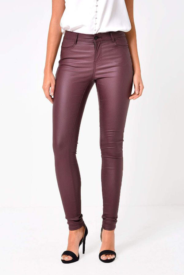 Leather Look Skinny Jeans
